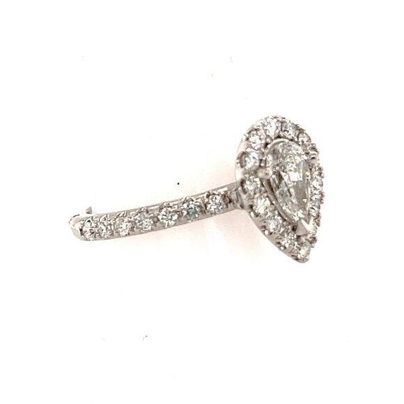 Diamond Engagement Ring 14k White Gold 0.90 TCW Certified $4,950 210736 - Picture 3 of 12